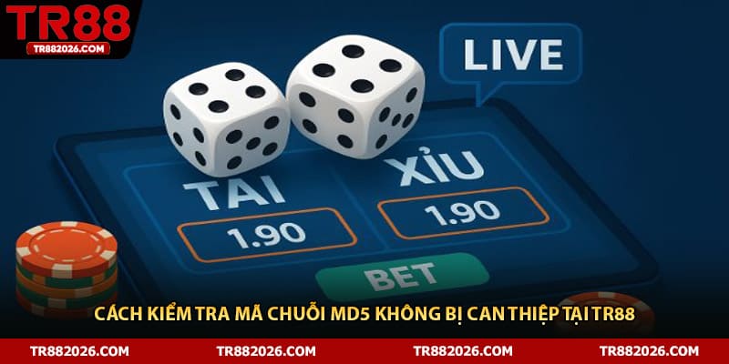 Cách Kiểm Tra Mã Chuỗi Md5 Không Bị Can Thiệp Tại TR88