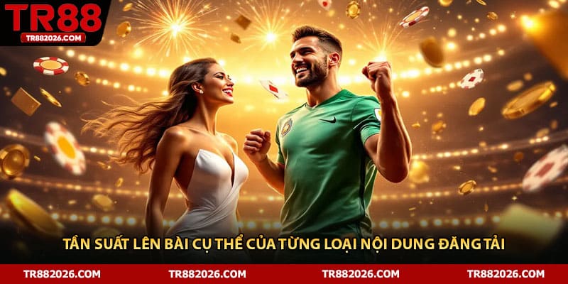 Tần suất lên bài cụ thể của từng loại nội dung đăng tải